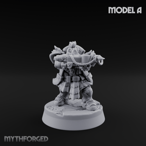 Ornately Overloaded Dwarf Arbalists A Miniature for Dungeons and Dragons, Pathfinder or other TTRPGs