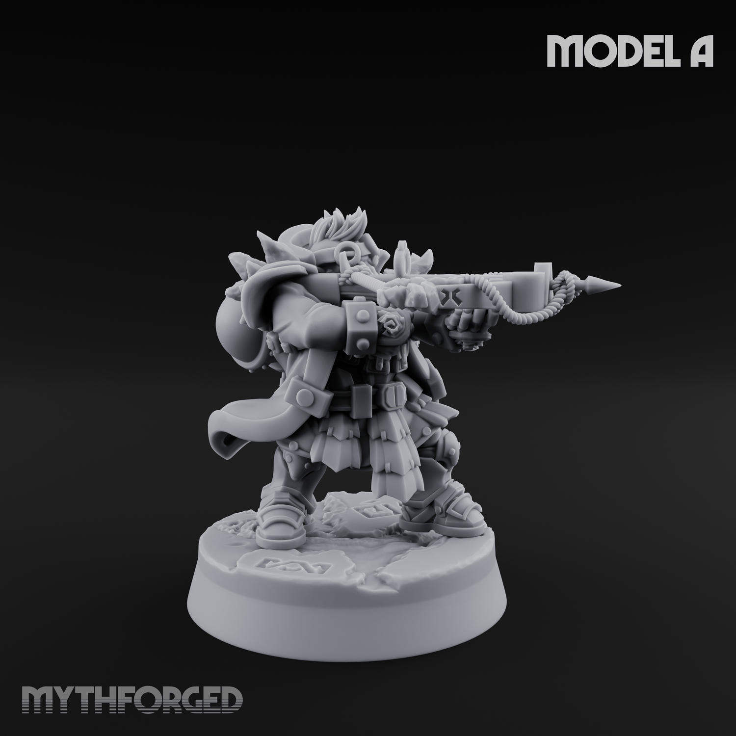 Ornately Overloaded Dwarf Arbalists A Miniature for Dungeons and Dragons, Pathfinder or other TTRPGs