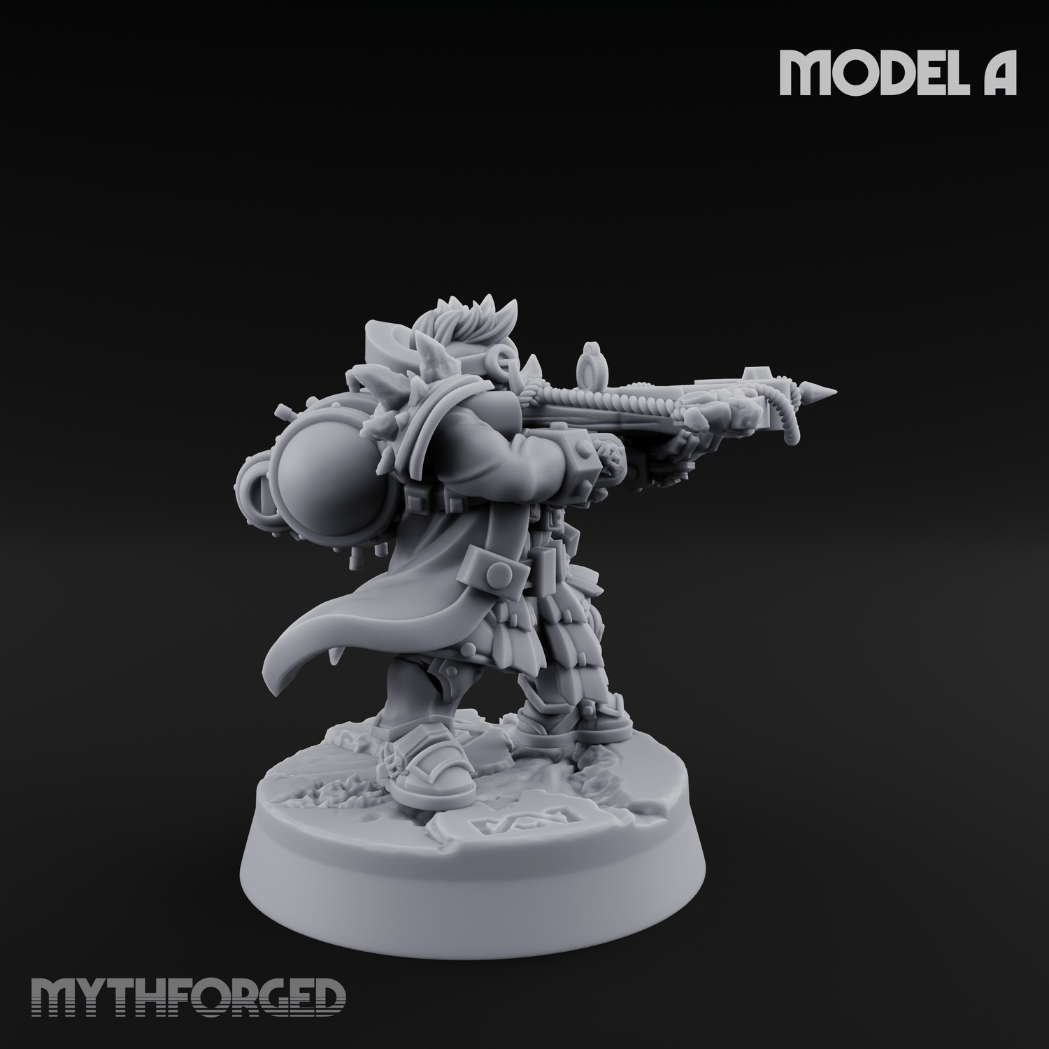 Ornately Overloaded Dwarf Arbalists A Miniature for Dungeons and Dragons, Pathfinder or other TTRPGs
