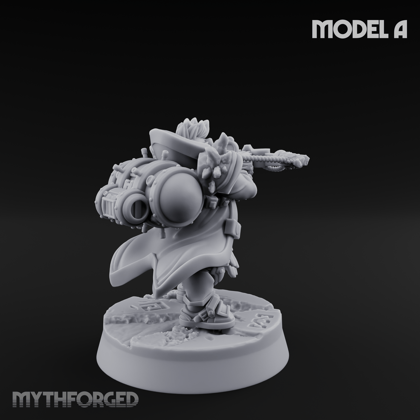 Ornately Overloaded Dwarf Arbalists A Miniature for Dungeons and Dragons, Pathfinder or other TTRPGs