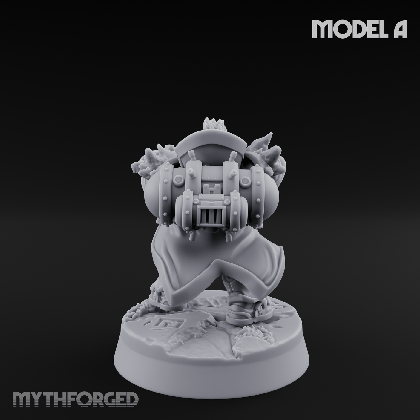 Ornately Overloaded Dwarf Arbalists A Miniature for Dungeons and Dragons, Pathfinder or other TTRPGs