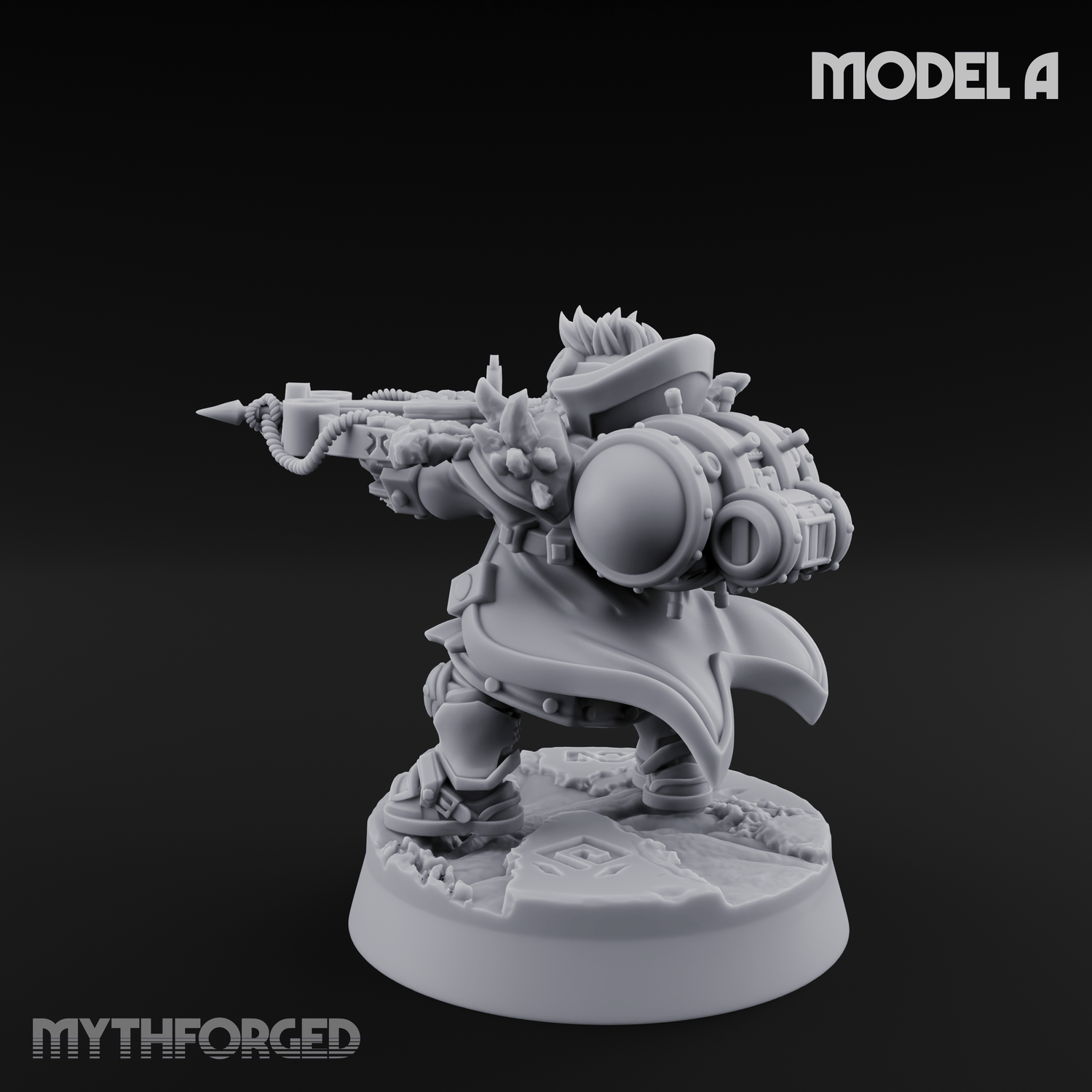 Ornately Overloaded Dwarf Arbalists A Miniature for Dungeons and Dragons, Pathfinder or other TTRPGs