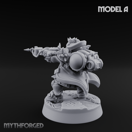 Ornately Overloaded Dwarf Arbalists A Miniature for Dungeons and Dragons, Pathfinder or other TTRPGs
