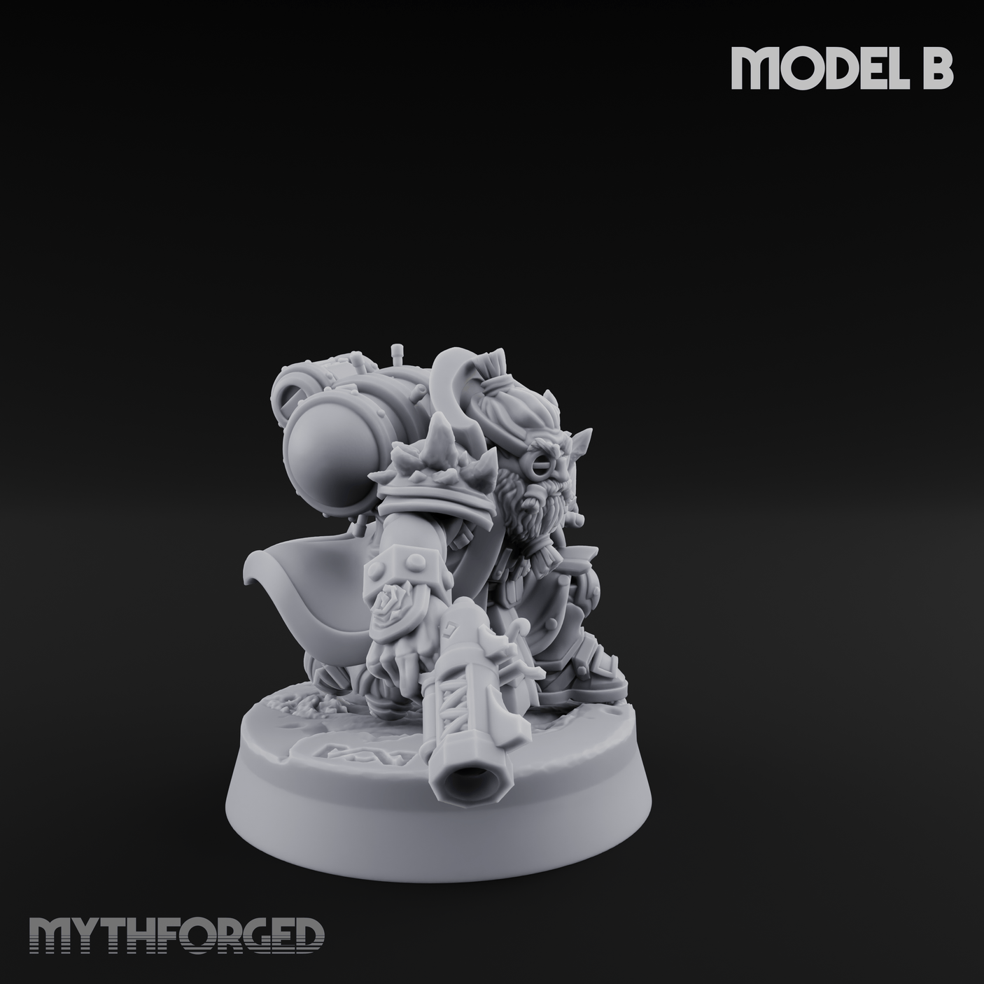 Ornately Overloaded Dwarf Arbalists B Miniature for Dungeons and Dragons, Pathfinder or other TTRPGs
