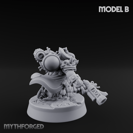 Ornately Overloaded Dwarf Arbalists B Miniature for Dungeons and Dragons, Pathfinder or other TTRPGs