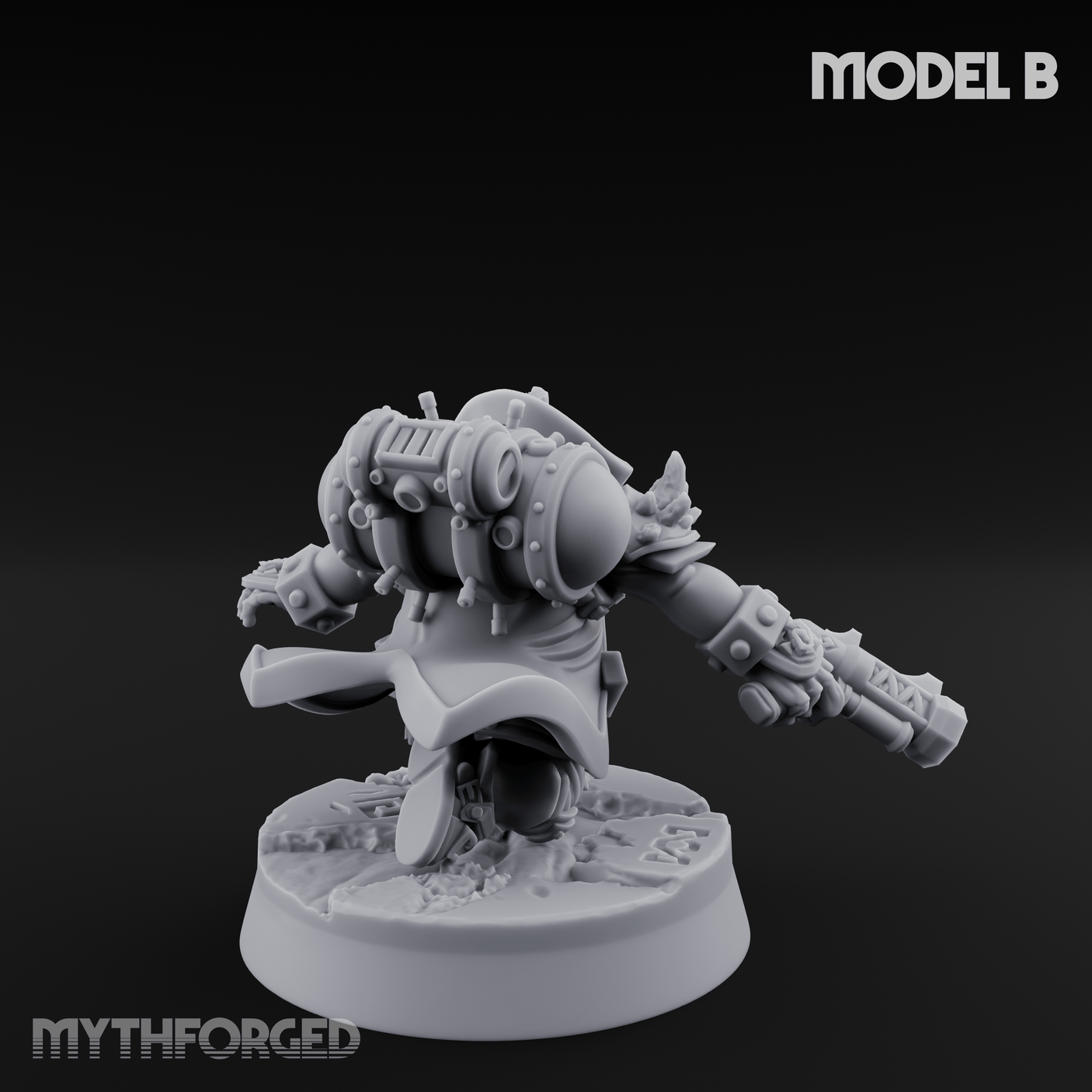 Ornately Overloaded Dwarf Arbalists B Miniature for Dungeons and Dragons, Pathfinder or other TTRPGs
