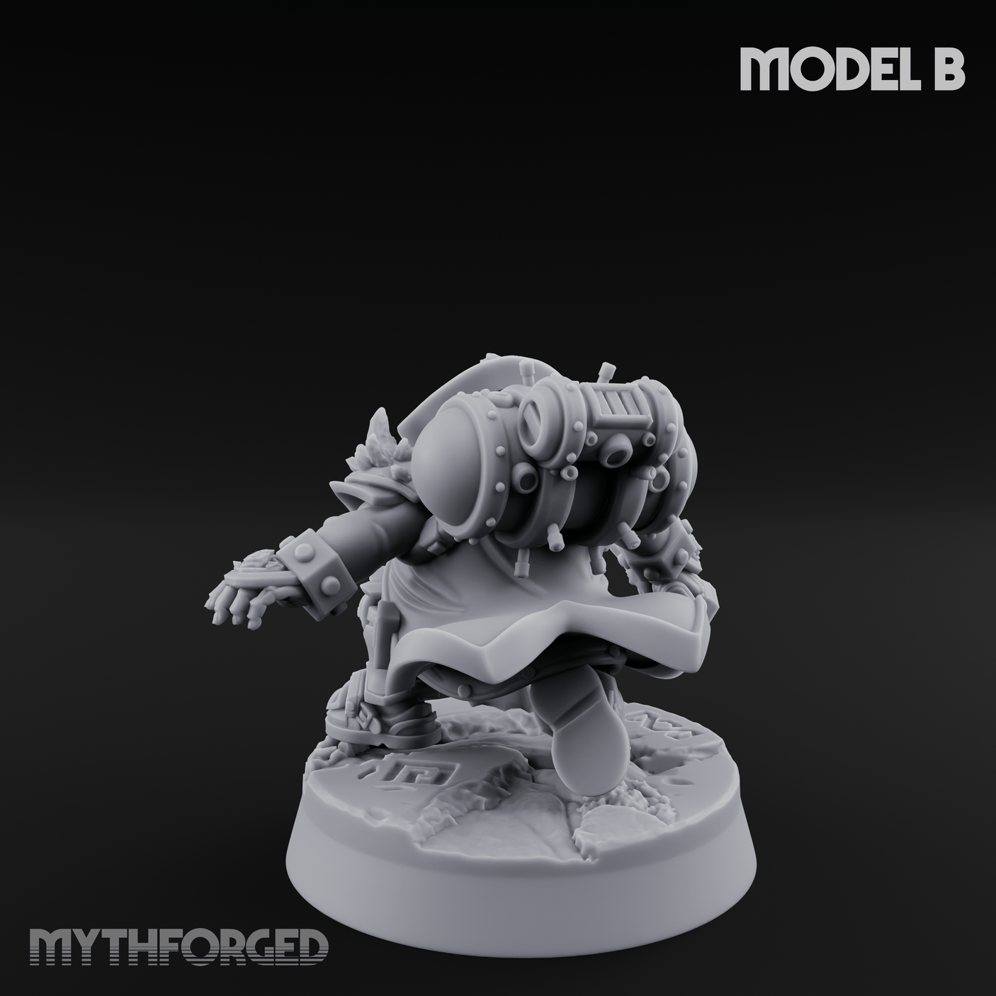 Ornately Overloaded Dwarf Arbalists B Miniature for Dungeons and Dragons, Pathfinder or other TTRPGs