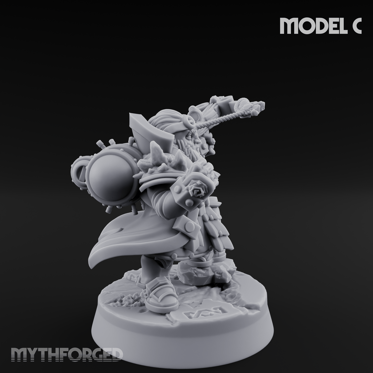Ornately Overloaded Dwarf Arbalists C Miniature for Dungeons and Dragons, Pathfinder or other TTRPGs