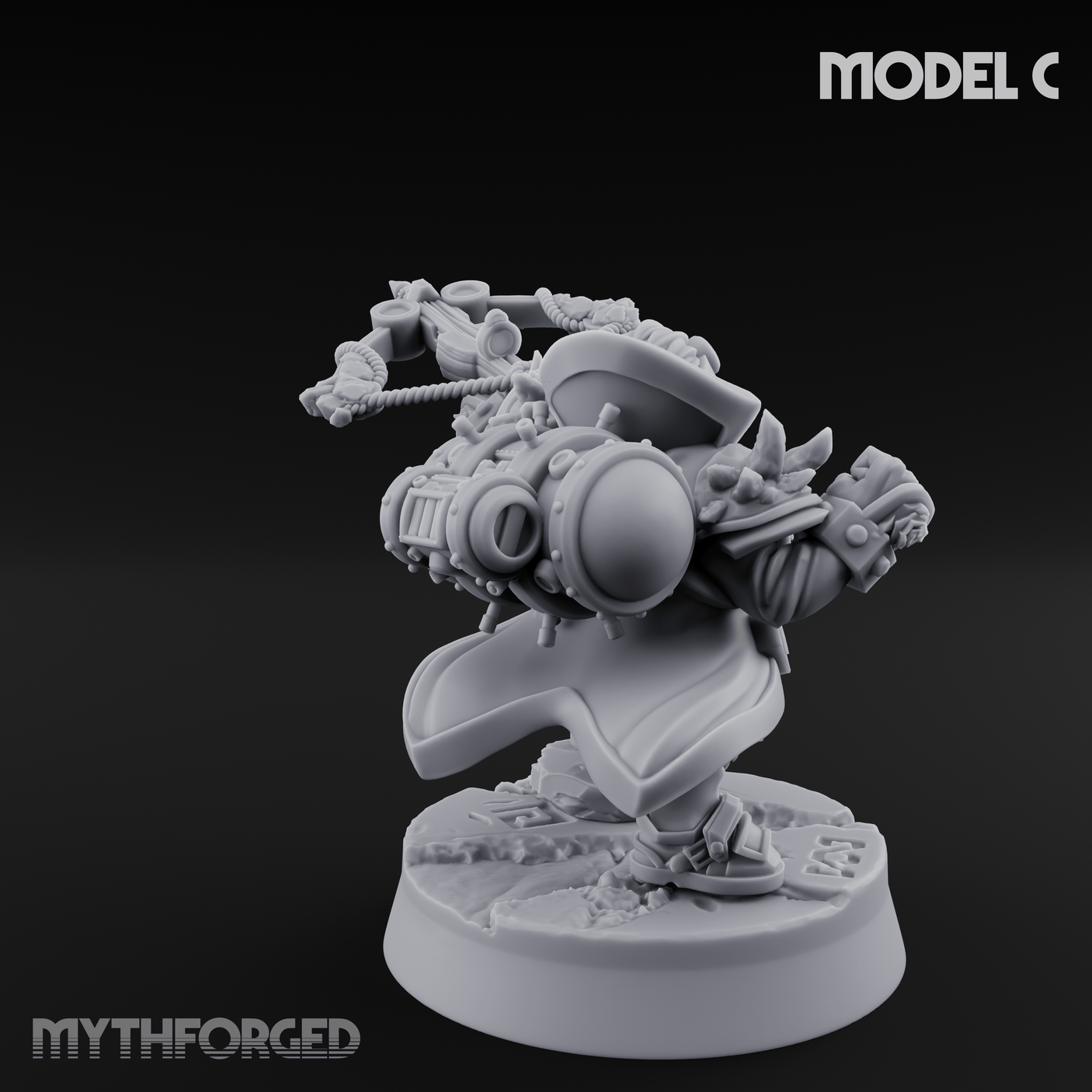 Ornately Overloaded Dwarf Arbalists C Miniature for Dungeons and Dragons, Pathfinder or other TTRPGs
