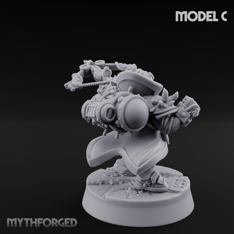 Ornately Overloaded Dwarf Arbalists C Miniature for Dungeons and Dragons, Pathfinder or other TTRPGs