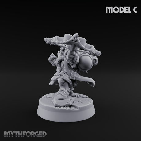 Ornately Overloaded Dwarf Arbalists C Miniature for Dungeons and Dragons, Pathfinder or other TTRPGs