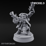Ornately Overloaded Dwarf Arbalists Miniature for Dungeons and Dragons, Pathfinder or other TTRPGs
