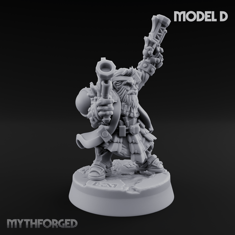 Ornately Overloaded Dwarf Arbalists D Miniature for Dungeons and Dragons, Pathfinder or other TTRPGs
