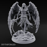 Blindfolded Chain Swinging Angel Warrior Miniature for Dungeons and Dragons, Pathfinder or other TTRPGs