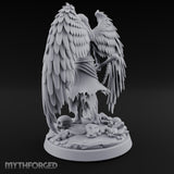 Blindfolded Chain Swinging Angel Warrior Miniature for Dungeons and Dragons, Pathfinder or other TTRPGs