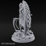 Blindfolded Chain Swinging Angel Warrior Miniature for Dungeons and Dragons, Pathfinder or other TTRPGs