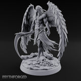 Blindfolded Chain Swinging Angel Warrior Miniature for Dungeons and Dragons, Pathfinder or other TTRPGs
