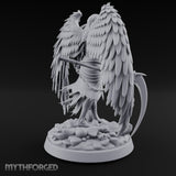 Blindfolded Chain Swinging Angel Warrior Miniature for Dungeons and Dragons, Pathfinder or other TTRPGs