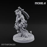Axe Held High Ornate Human Warlords Miniature for Dungeons and Dragons, Pathfinder or other TTRPGs