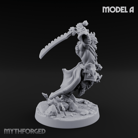 Axe Held High Ornate Human Warlords A Miniature for Dungeons and Dragons, Pathfinder or other TTRPGs