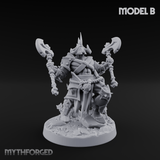 Axe Held High Ornate Human Warlords Miniature for Dungeons and Dragons, Pathfinder or other TTRPGs