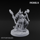 Axe Held High Ornate Human Warlords Miniature for Dungeons and Dragons, Pathfinder or other TTRPGs