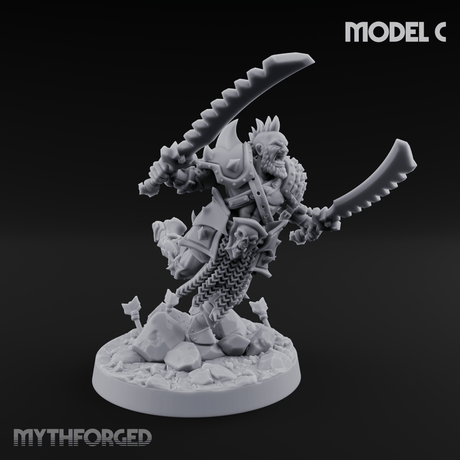 Axe Held High Ornate Human Warlords C Miniature for Dungeons and Dragons, Pathfinder or other TTRPGs
