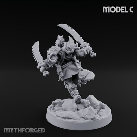 Axe Held High Ornate Human Warlords C Miniature for Dungeons and Dragons, Pathfinder or other TTRPGs