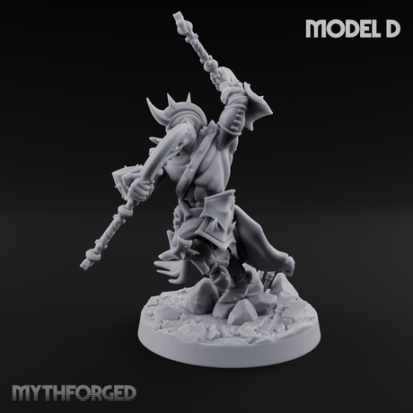 Axe Held High Ornate Human Warlords D Miniature for Dungeons and Dragons, Pathfinder or other TTRPGs