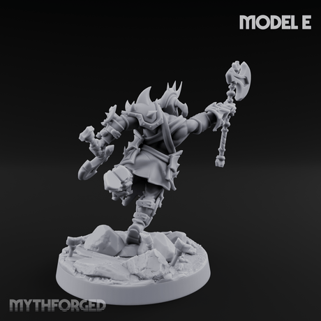 Axe Held High Ornate Human Warlords E Miniature for Dungeons and Dragons, Pathfinder or other TTRPGs