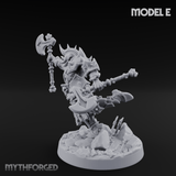 Axe Held High Ornate Human Warlords E Miniature for Dungeons and Dragons, Pathfinder or other TTRPGs