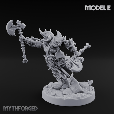 Axe Held High Ornate Human Warlords E Miniature for Dungeons and Dragons, Pathfinder or other TTRPGs