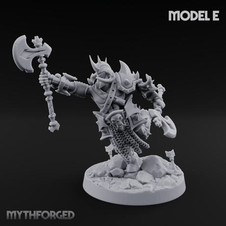 Axe Held High Ornate Human Warlords E Miniature for Dungeons and Dragons, Pathfinder or other TTRPGs