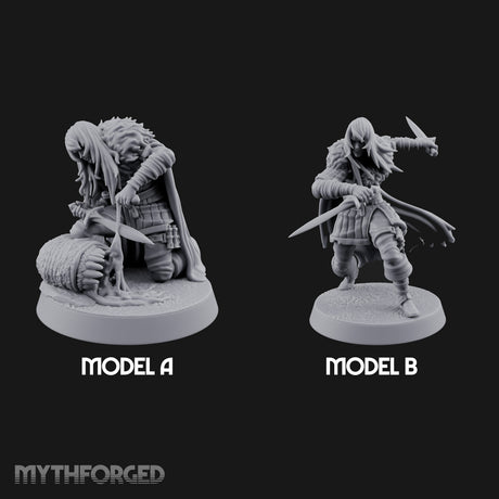 Blood Tracking Human Trackers Miniature for Dungeons and Dragons, Pathfinder or other TTRPGs