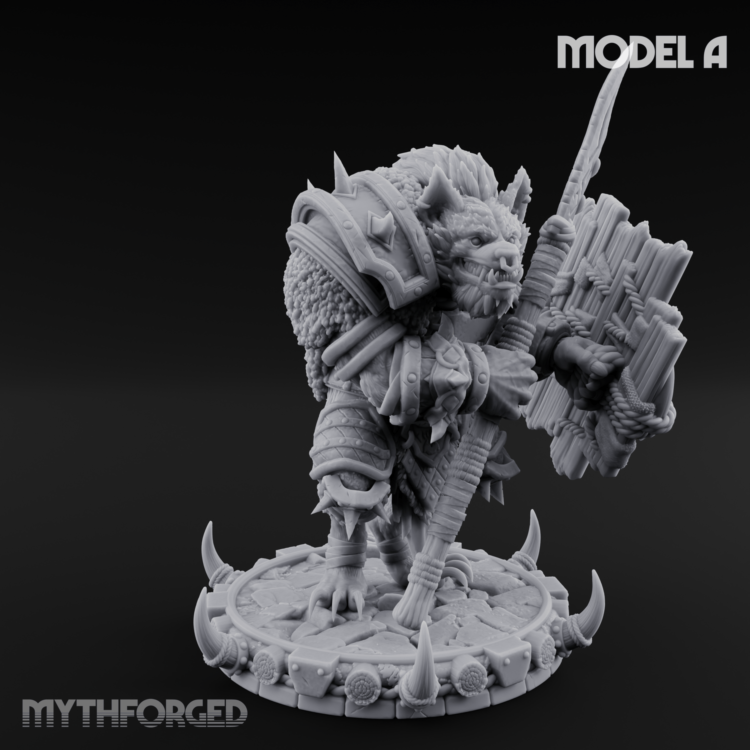 The Bloodhowl Gnolls Miniature for Dungeons and Dragons, Pathfinder or other TTRPGs