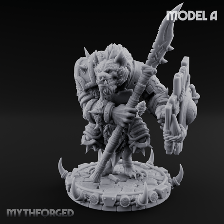 The Bloodhowl Gnolls A Miniature for Dungeons and Dragons, Pathfinder or other TTRPGs