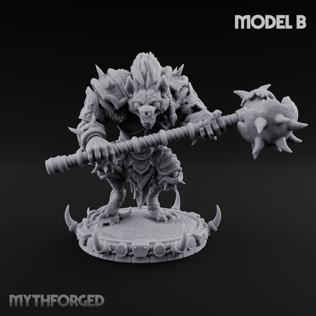 The Bloodhowl Gnolls Miniature for Dungeons and Dragons, Pathfinder or other TTRPGs