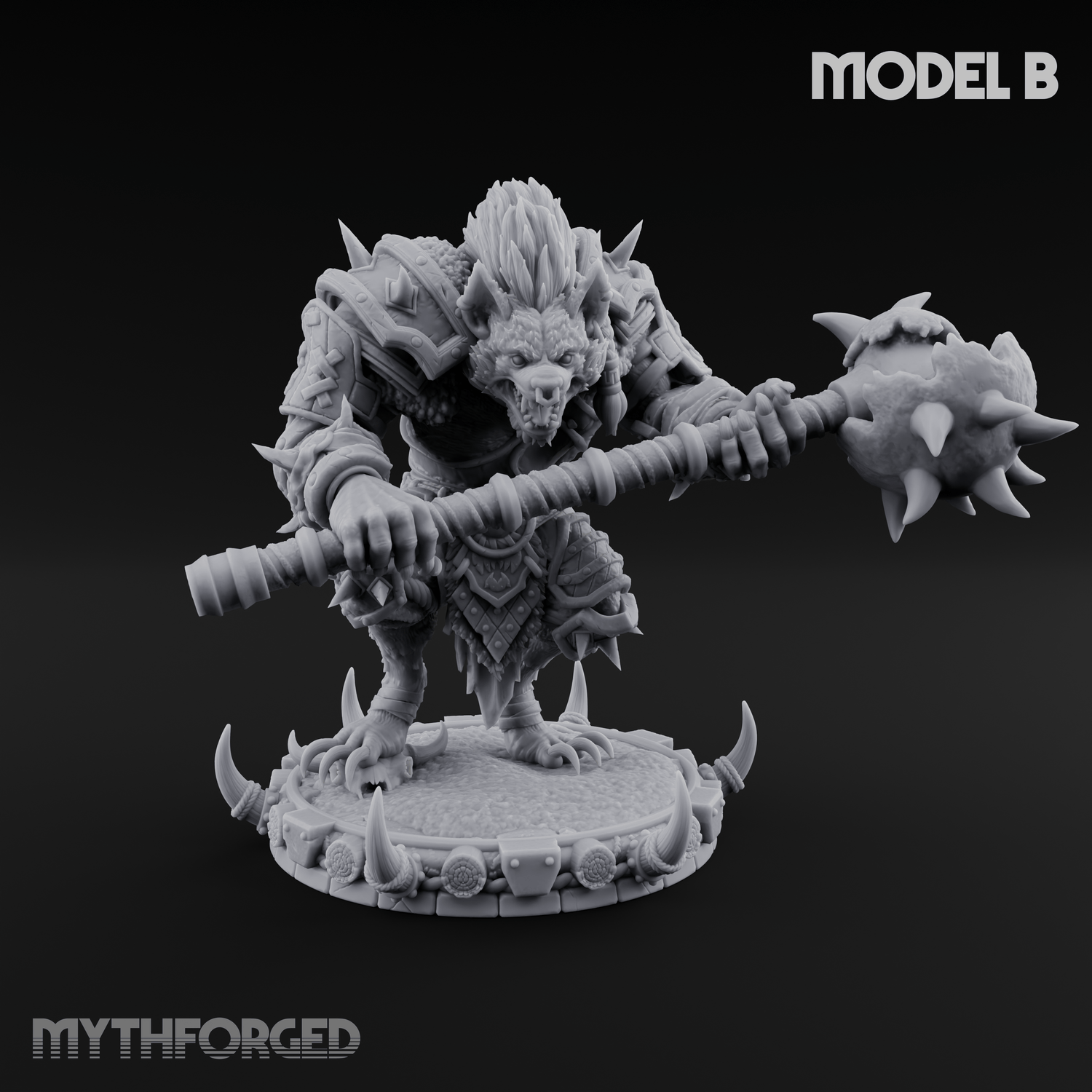 The Bloodhowl Gnolls Miniature for Dungeons and Dragons, Pathfinder or other TTRPGs