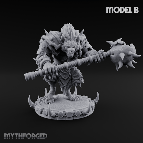 The Bloodhowl Gnolls Miniature for Dungeons and Dragons, Pathfinder or other TTRPGs
