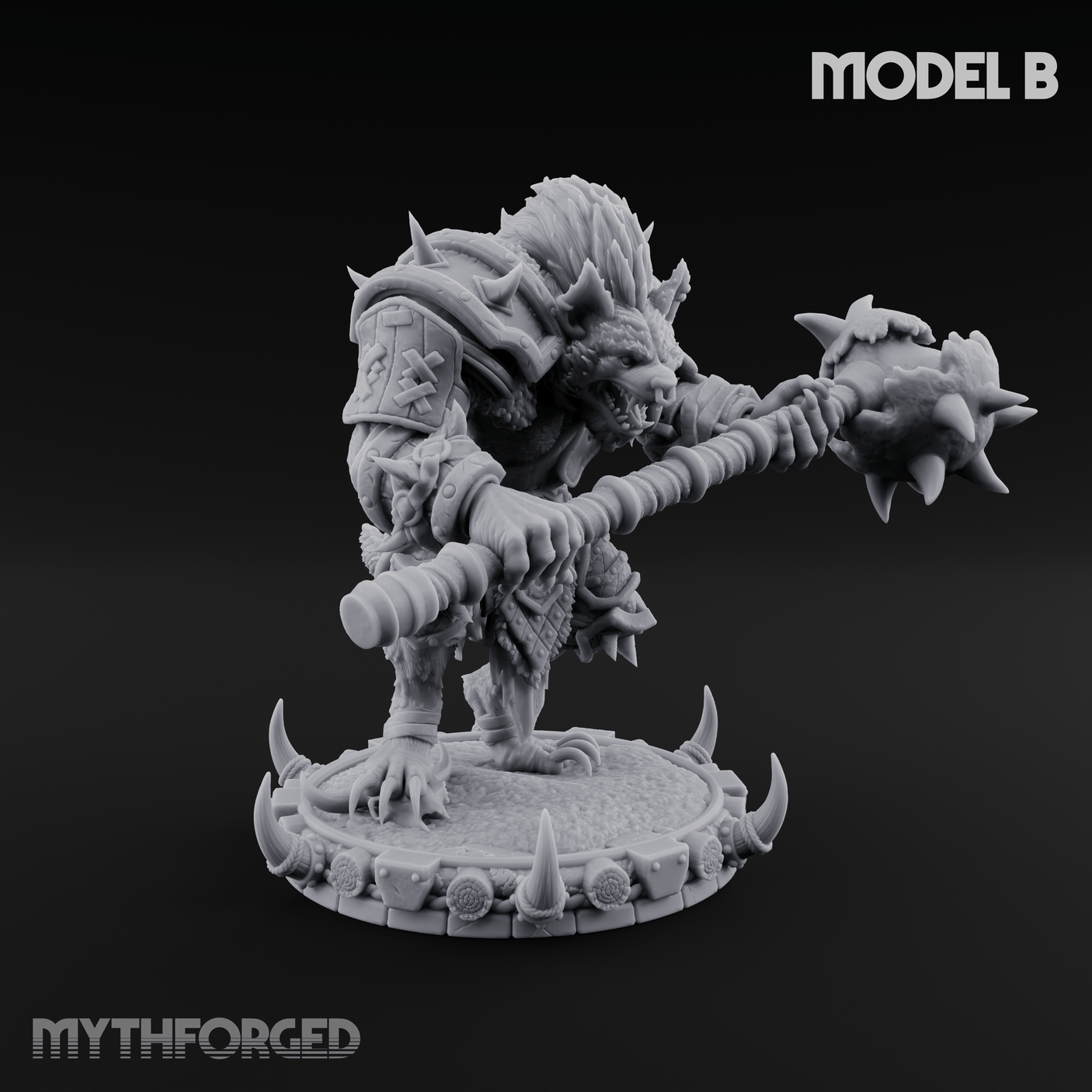 The Bloodhowl Gnolls Miniature for Dungeons and Dragons, Pathfinder or other TTRPGs