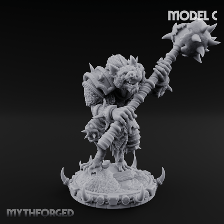The Bloodhowl Gnolls Miniature for Dungeons and Dragons, Pathfinder or other TTRPGs