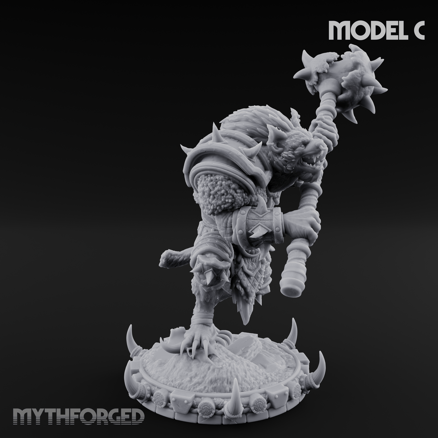 The Bloodhowl Gnolls Miniature for Dungeons and Dragons, Pathfinder or other TTRPGs