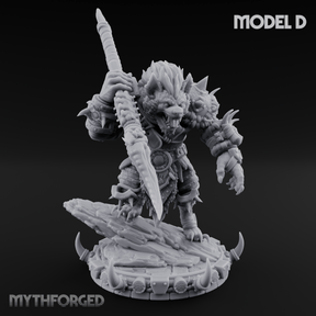 The Bloodhowl Gnolls D Miniature for Dungeons and Dragons, Pathfinder or other TTRPGs
