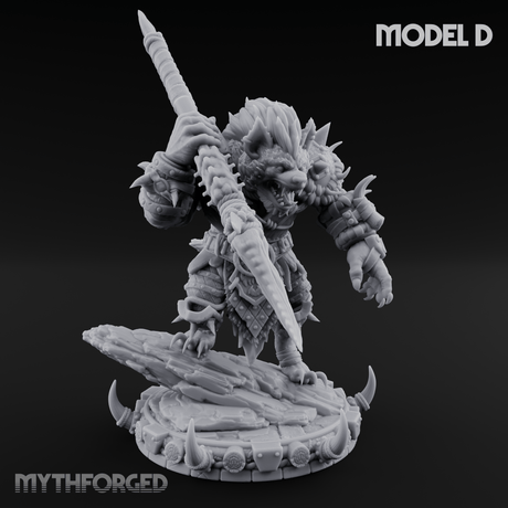 The Bloodhowl Gnolls Miniature for Dungeons and Dragons, Pathfinder or other TTRPGs