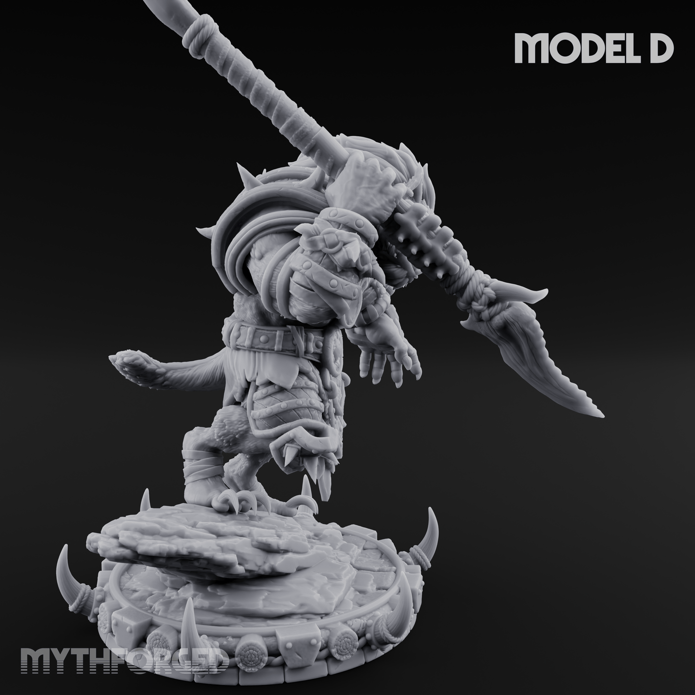 The Bloodhowl Gnolls D Miniature for Dungeons and Dragons, Pathfinder or other TTRPGs