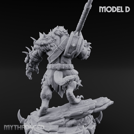 The Bloodhowl Gnolls D Miniature for Dungeons and Dragons, Pathfinder or other TTRPGs