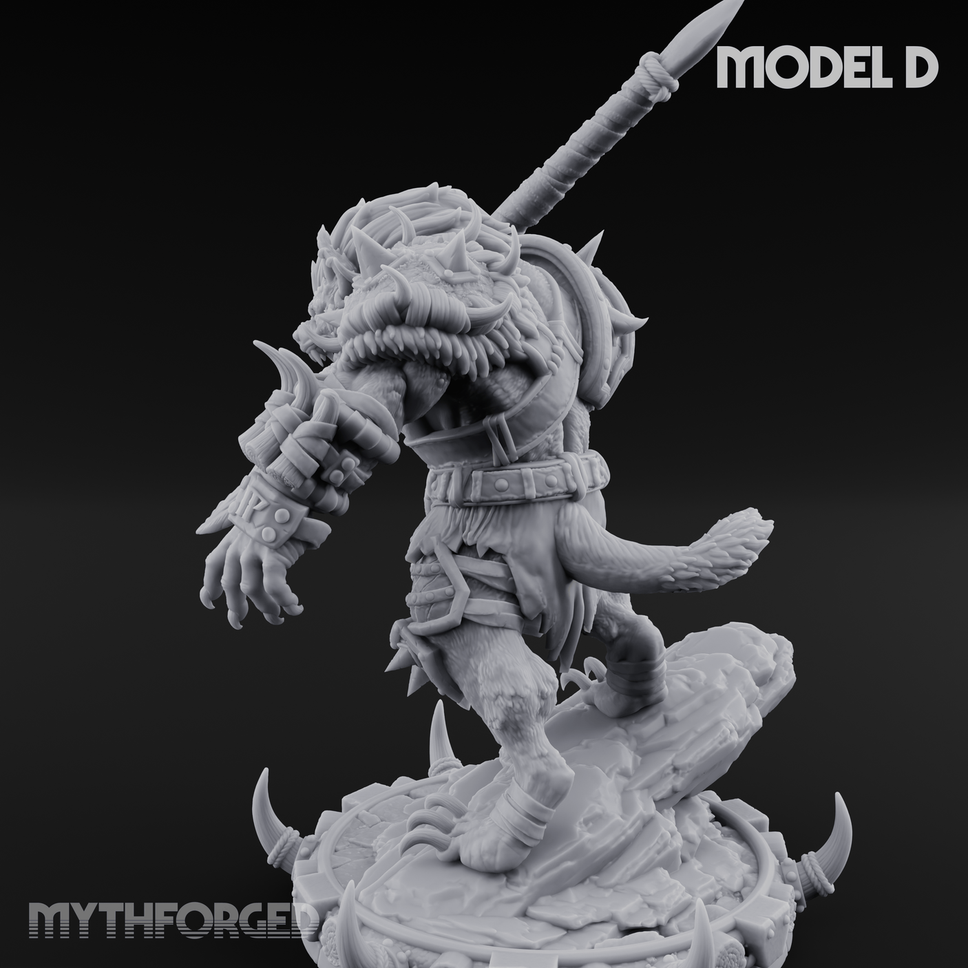 The Bloodhowl Gnolls D Miniature for Dungeons and Dragons, Pathfinder or other TTRPGs