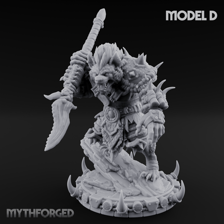 The Bloodhowl Gnolls D Miniature for Dungeons and Dragons, Pathfinder or other TTRPGs