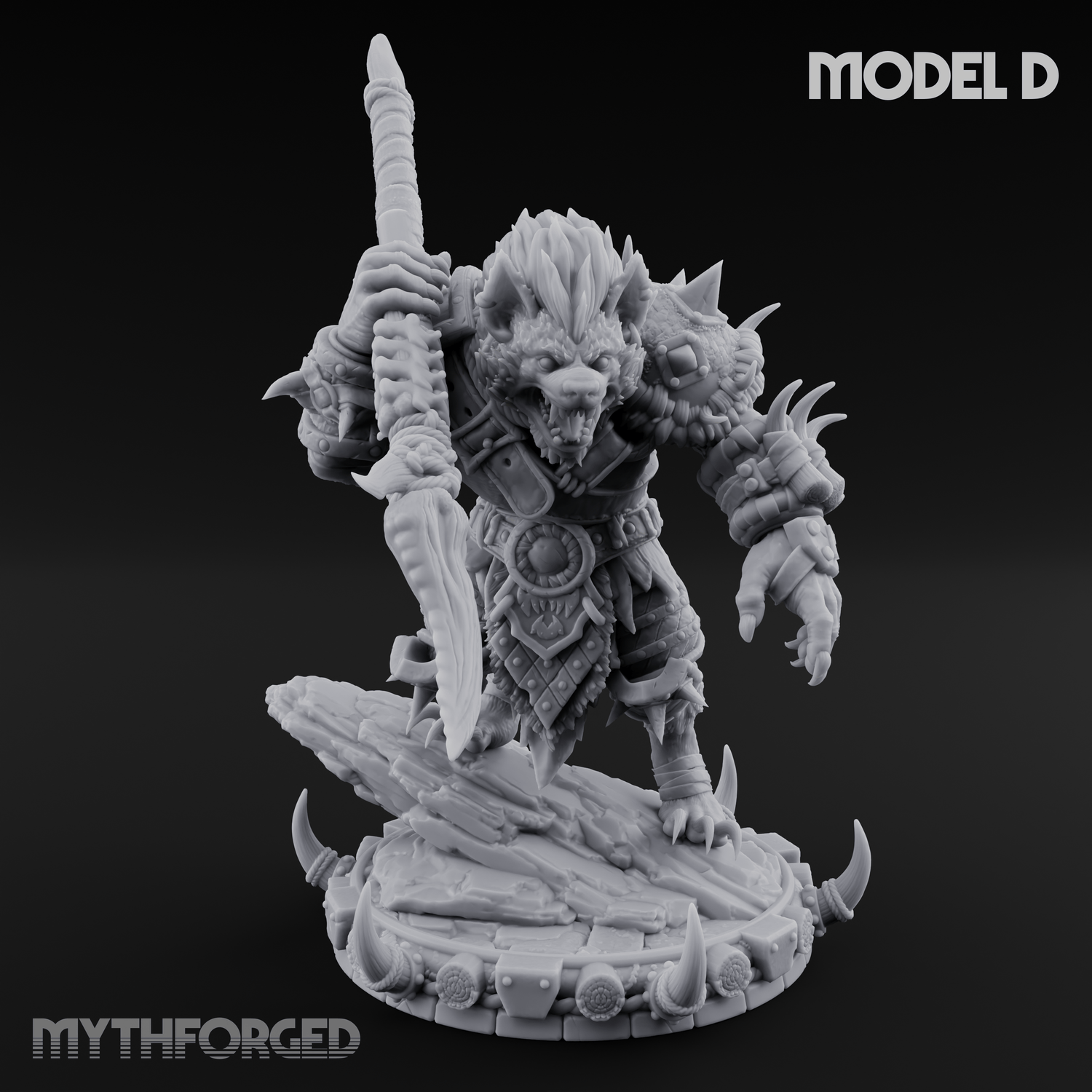 The Bloodhowl Gnolls D Miniature for Dungeons and Dragons, Pathfinder or other TTRPGs
