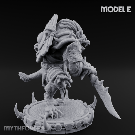 The Bloodhowl Gnolls E Miniature for Dungeons and Dragons, Pathfinder or other TTRPGs